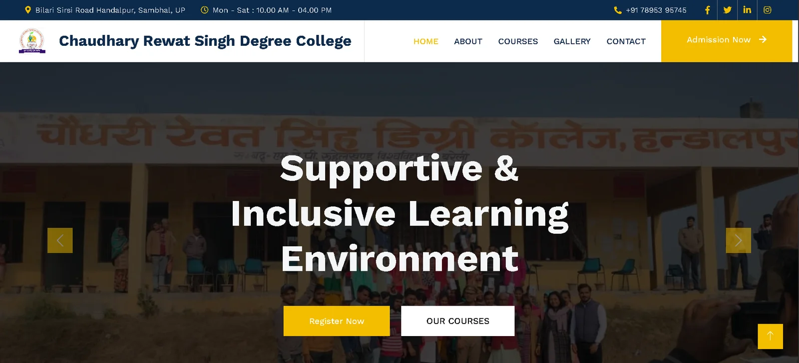 Supportive and inclusive learning environment website design and branding identity